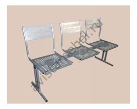 Перфорированные секционные стулья - вариант №1